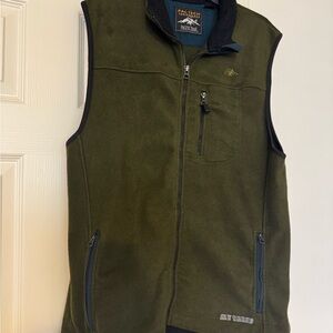 Olive Green Vtg PacTech Performance Pacific Trail Men’s Large Zip Fleece Vest